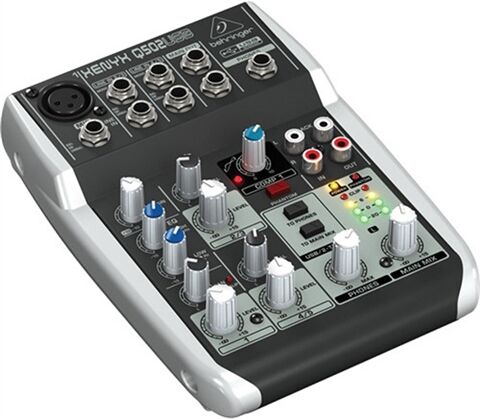 Refurbished: Behringer Q502USB 5 Input 2 Bus Mixer Refurbished: Behringer Q502USB 5 Input 2 Bus Mixer