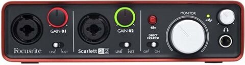 Refurbished: Focusrite Scarlett 2i2 Usb Computer Audio Interface, A Refurbished: Focusrite Scarlett 2i2 Usb Computer Audio Interface, A