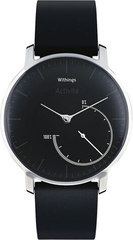 Refurbished: Withings Activite Steel Watch (Silicon Strap), Black, B Refurbished: Withings Activite Steel Watch (Silicon Strap), Black, B