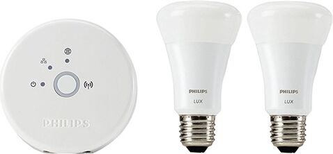 Refurbished: Philips Hue Lux Starter Kit (Bridge + 2 x A19 E27), B Refurbished: Philips Hue Lux Starter Kit (Bridge + 2 x A19 E27), B