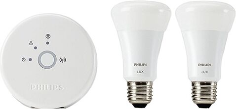 Refurbished: Philips Hue Lux Starter Kit (Bridge + 2 x A19 E27), B