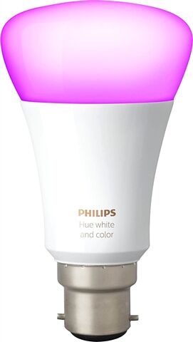Refurbished: Philips Hue Bulb White and Colour Bayonet Cap (1 x A60 B22), A Refurbished: Philips Hue Bulb White and Colour Bayonet Cap (1 x A60 B22), A