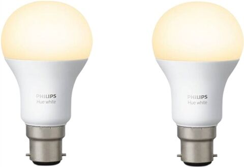 Refurbished: Philips Hue White B22 Twin Pack, A Refurbished: Philips Hue White B22 Twin Pack, A