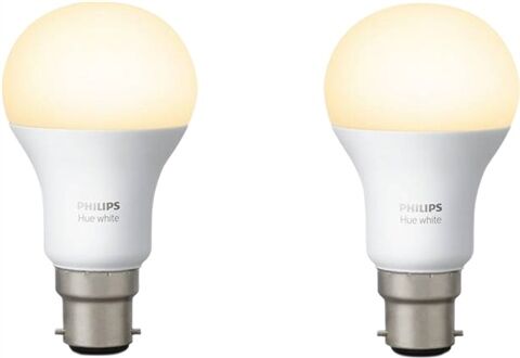 Refurbished: Philips Hue White B22 Twin Pack, A