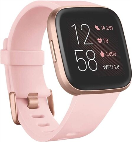 Refurbished: Fitbit Versa 2 Fitness Smartwatch - Petal/Copper Rose, A