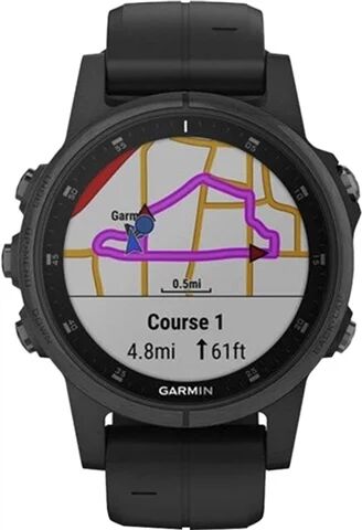 Refurbished: Garmin Fenix 5X Plus Sapphire 51MM Smartwatch - Black, B