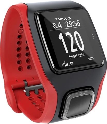 Refurbished: Tom Tom Multi-Sport Cardio Watch Red/Black, B Refurbished: Tom Tom Multi-Sport Cardio Watch Red/Black, B