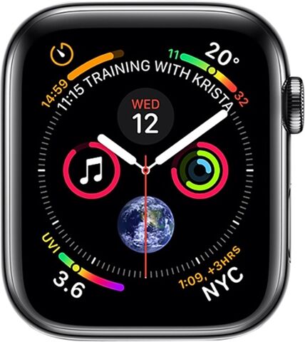 Refurbished: Watch Series 4 (Cellular) NO STRAP, Space Black Stainless Steel, 44mm, A Refurbished: Watch Series 4 (Cellular) NO STRAP, Space Black Stainless Steel, 44mm, A