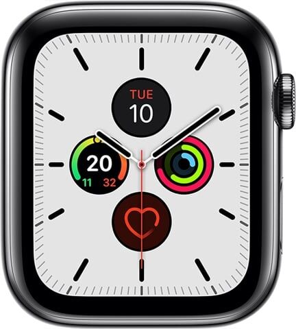 Refurbished: Watch Series 5 (Cellular) NO STRAP, Space Black Stainless Steel, 44mm, B Refurbished: Watch Series 5 (Cellular) NO STRAP, Space Black Stainless Steel, 44mm, B
