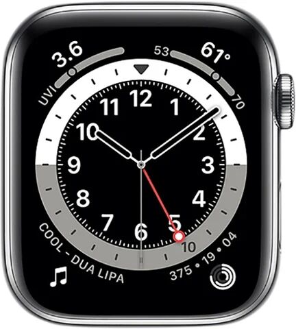 Refurbished: Watch Series 6 (Cellular) NO STRAP, Silver Stainless Steel, 44mm, B Refurbished: Watch Series 6 (Cellular) NO STRAP, Silver Stainless Steel, 44mm, B