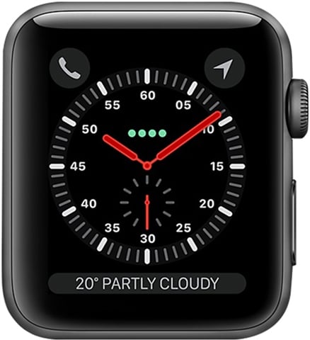 Refurbished: Watch Series 3 (Cellular) NO STRAP, Space Grey Aluminium , 42mm, A Refurbished: Watch Series 3 (Cellular) NO STRAP, Space Grey Aluminium , 42mm, A