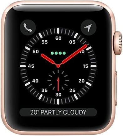 Refurbished: Watch Series 3 (GPS) NO STRAP, Gold Aluminium, 38mm, B Refurbished: Watch Series 3 (GPS) NO STRAP, Gold Aluminium, 38mm, B