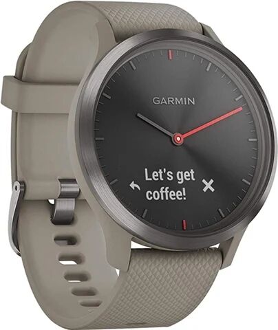 Refurbished: Garmin Vivomove HR Black with Sandstone, B