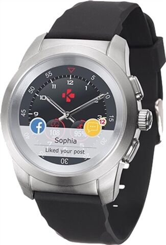 Refurbished: MyKronoz ZeTime Hybrid Smartwatch - Silver\Black, B Refurbished: MyKronoz ZeTime Hybrid Smartwatch - Silver\Black, B