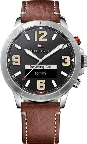Refurbished: Tommy Hilfiger TH 24/7 Silver smartwatch with Brown Straps, B Refurbished: Tommy Hilfiger TH 24/7 Silver smartwatch with Brown Straps, B