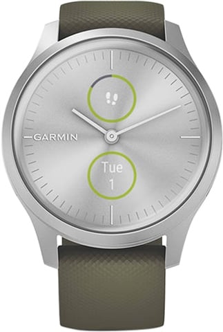 Refurbished: Garmin VivoMove Style Hybrid Smartwatch Moss Green, B Refurbished: Garmin VivoMove Style Hybrid Smartwatch Moss Green, B