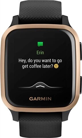 Refurbished: Garmin Venu SQ Music Ed. GPS Smartwatch - Black & Rose Gold Bezel, B