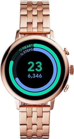 Refurbished: Fossil Gen 4 Venture HR BQD3001 - Rose Gold/Rose Gold 5-Link, A Refurbished: Fossil Gen 4 Venture HR BQD3001 - Rose Gold/Rose Gold 5-Link, A