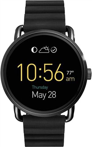 Refurbished: Fossil Gen 2 Wander FTW2103 - Black/Back Silicone, B Refurbished: Fossil Gen 2 Wander FTW2103 - Black/Back Silicone, B