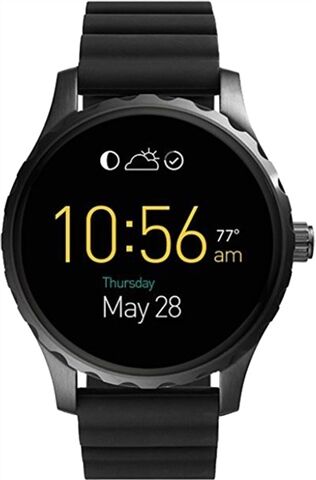 Refurbished: Fossil Gen 2 Marshal FTW2107 - Black Steel/Black Rubber, B Refurbished: Fossil Gen 2 Marshal FTW2107 - Black Steel/Black Rubber, B