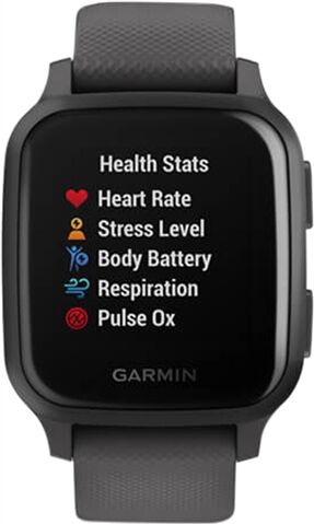 Refurbished: Garmin Venu SQ GPS Smartwatch - Shadow Grey & Slate Bezel, B