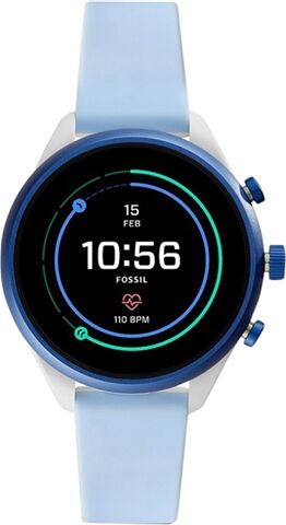Refurbished: Fossil Gen 4 Sport FTW6026 - Blue & White/Light Blue & White, B Refurbished: Fossil Gen 4 Sport FTW6026 - Blue & White/Light Blue & White, B