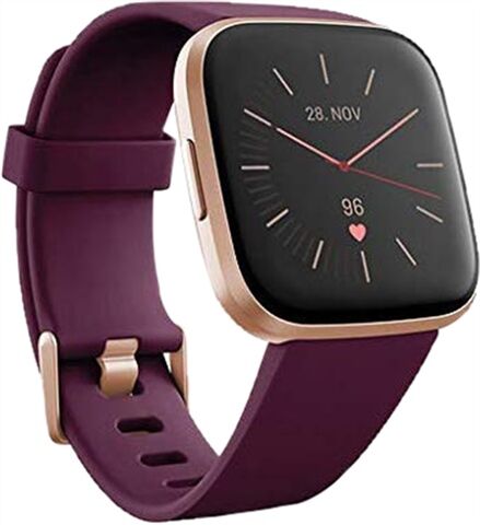 Refurbished: Fitbit Versa 2 Fitness Smartwatch - Bordeaux, B