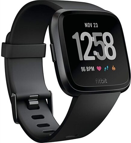 Refurbished: Fitbit Versa Health and Fitness Smartwatch - Black, B Refurbished: Fitbit Versa Health and Fitness Smartwatch - Black, B