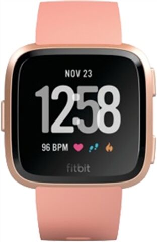 Refurbished: Fitbit Versa Health and Fitness Smartwatch - Peach, B Refurbished: Fitbit Versa Health and Fitness Smartwatch - Peach, B