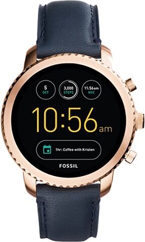 Refurbished: Fossil Gen 3 Explorist FTW4002 Smartwatch - Rose Gold/Black Leather, B