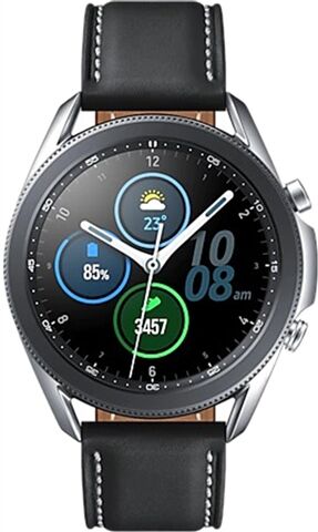 Refurbished: Samsung Galaxy Watch 3 SM-R840 (45mm), Mystic Silver, A Refurbished: Samsung Galaxy Watch 3 SM-R840 (45mm), Mystic Silver, A