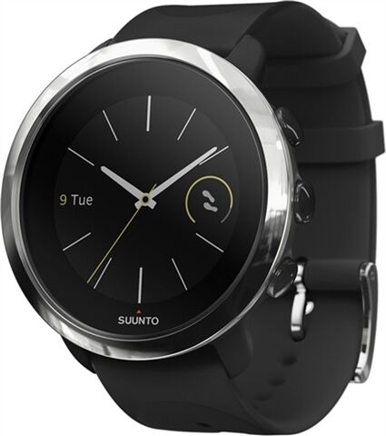 Refurbished: Suunto 3 Fitness Smartwatch - Black (With Silver Bezel), B Refurbished: Suunto 3 Fitness Smartwatch - Black (With Silver Bezel), B