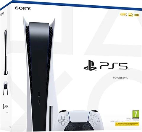 Refurbished: Playstation 5 Console, 825GB, White, Boxed