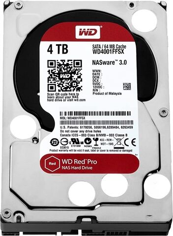 Refurbished: WD Red Pro WD4001FFSX  3.5” 4TB