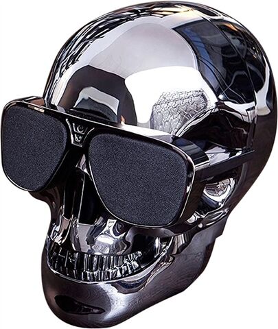 Refurbished: Jarre Aero Skull HD+ Bluetooth Speaker - Chrome Black, B