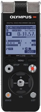 Refurbished: Olympus DM-670 Digital Voice Recorder, B