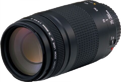 Refurbished: Canon EF 75-300mm f/4-5.6 II Black Lens