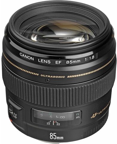 Refurbished: Canon EF 85mm f/1.8 USM Black Lens