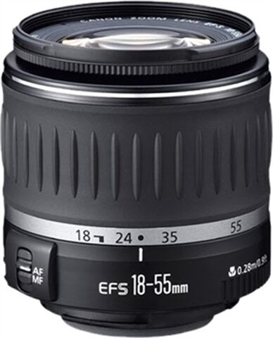 Refurbished: Canon EF-S 18-55mm f/3.5-5.6 II Black Lens