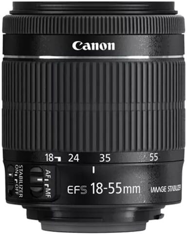 Refurbished: Canon EF-S 18-55mm f/3.5-5.6 IS STM Black Lens Refurbished: Canon EF-S 18-55mm f/3.5-5.6 IS STM Black Lens