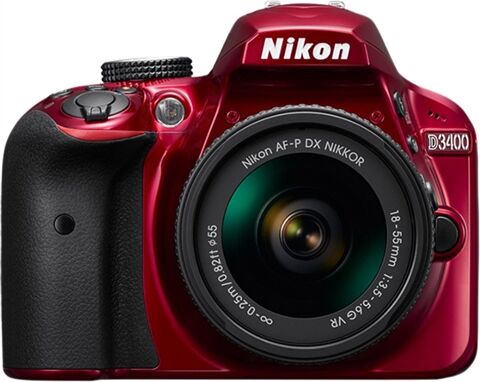 Refurbished: Nikon D3400 Red + AF-P DX 18-55mm VR, B