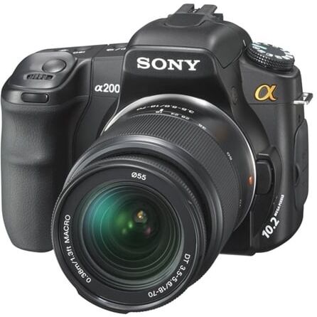 Refurbished: Sony Alpha 200 DSLR-A200 10.2M + 18-70mm, B Refurbished: Sony Alpha 200 DSLR-A200 10.2M + 18-70mm, B