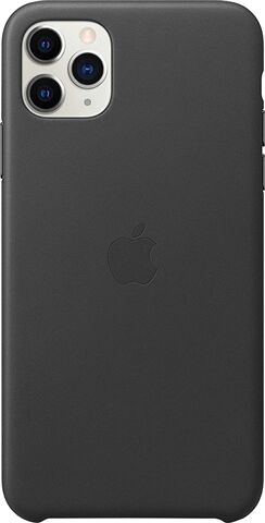 Refurbished: Apple iPhone 11 Pro Max Leather Case - Black