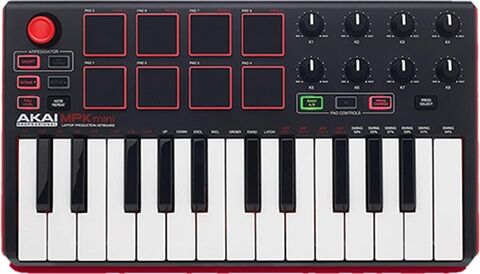 Refurbished: Akai Professional MPK Mini MKII 25-Key Ultra-Portable USB MIDI, A Refurbished: Akai Professional MPK Mini MKII 25-Key Ultra-Portable USB MIDI, A