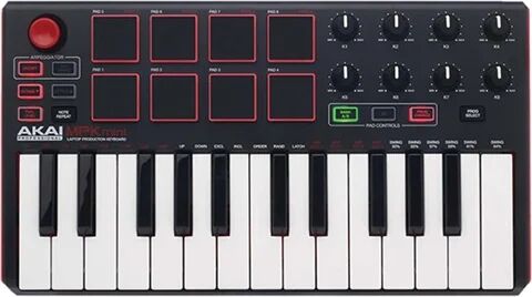 Refurbished: Akai Professional MPK Mini MKII 25-Key Ultra-Portable USB MIDI, B