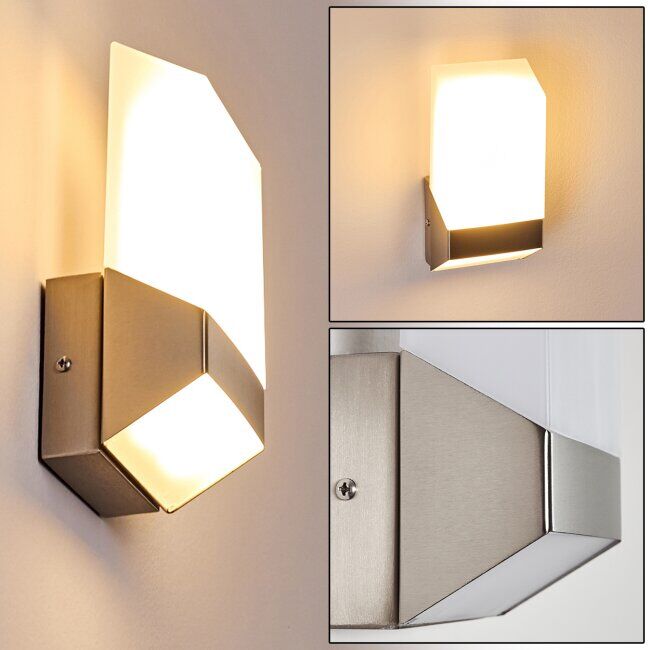 hofstein Outdoor Wall Light Clear LED matte nickel, 1-light source - Basic, modern, purist - outdoors - Expected delivery time: 6-10 working days hofstein Outdoor Wall Light Clear LED matte nickel, 1-light source - Basic, modern, purist - outdoors - Expected delivery time: 6-10 working days