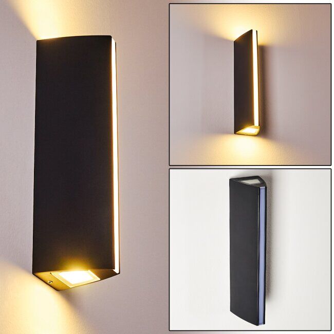 hofstein Outdoor Wall Light Rotterdamm LED black, 1-light source - modern - outdoors - Expected delivery time: 6-10 working days