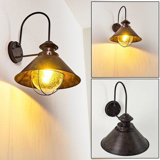 hofstein Outdoor Wall Light Lohja rust-coloured, 1-light source - Basic, industrial, rustic - outdoors - Expected delivery time: 6-10 working days hofstein Outdoor Wall Light Lohja rust-coloured, 1-light source - Basic, industrial, rustic - outdoors - Expected delivery time: 6-10 working days