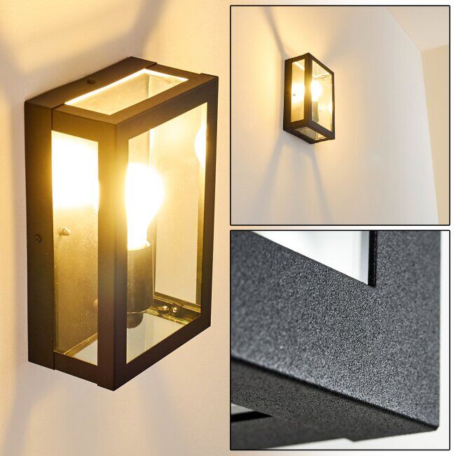 hofstein CAUDRY Outdoor Wall Light black, 1-light source - classic - outdoors - Expected delivery time: 6-10 working days hofstein CAUDRY Outdoor Wall Light black, 1-light source - classic - outdoors - Expected delivery time: 6-10 working days