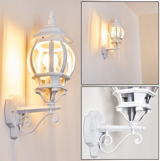 hofstein Lentua Outdoor Wall Light white, 1-light source - antique, cottage - outdoors - Expected delivery time: 6-10 working days hofstein Lentua Outdoor Wall Light white, 1-light source - antique, cottage - outdoors - Expected delivery time: 6-10 working days